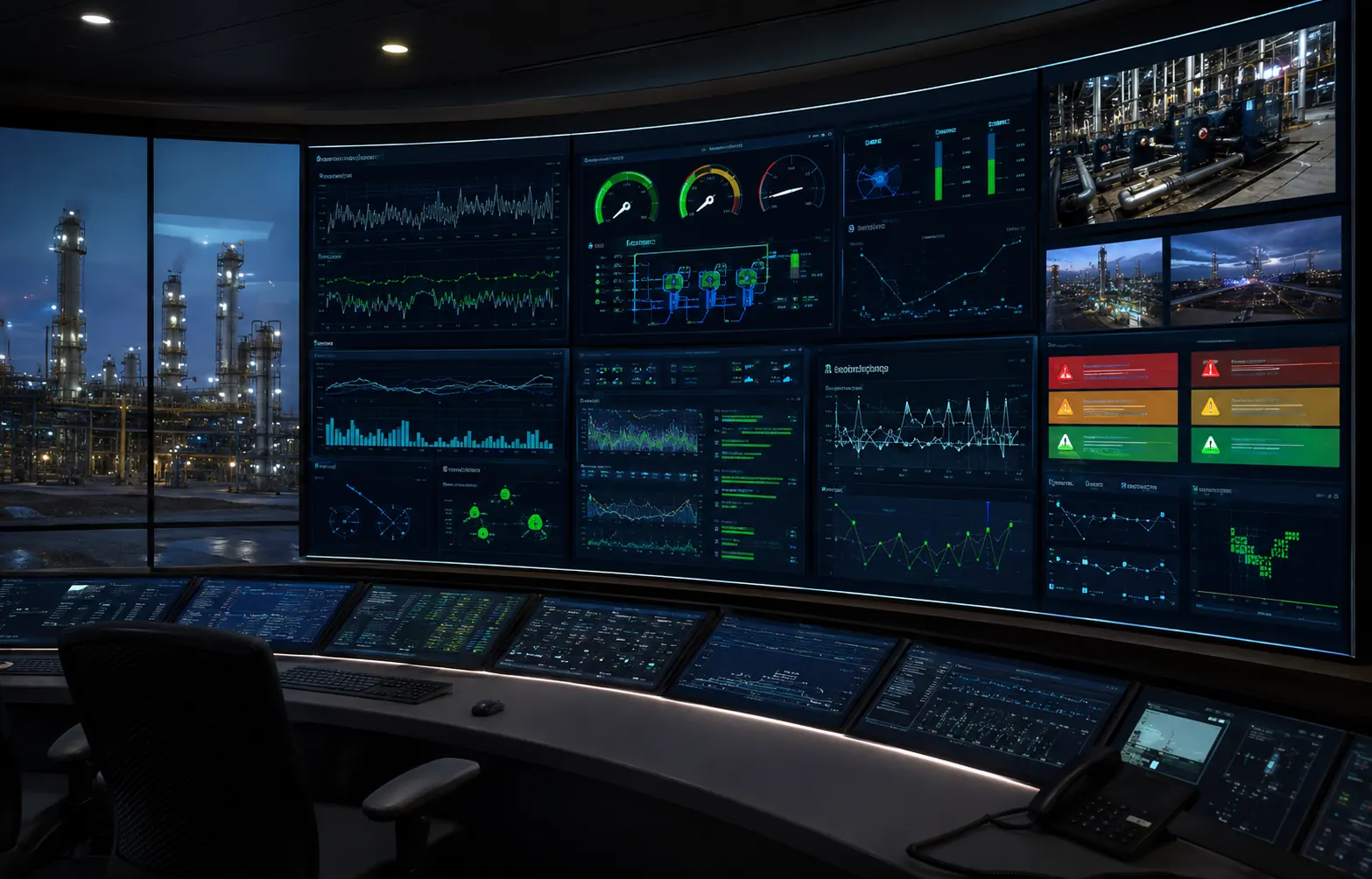 AI-driven desalination plant dashboard interface example
