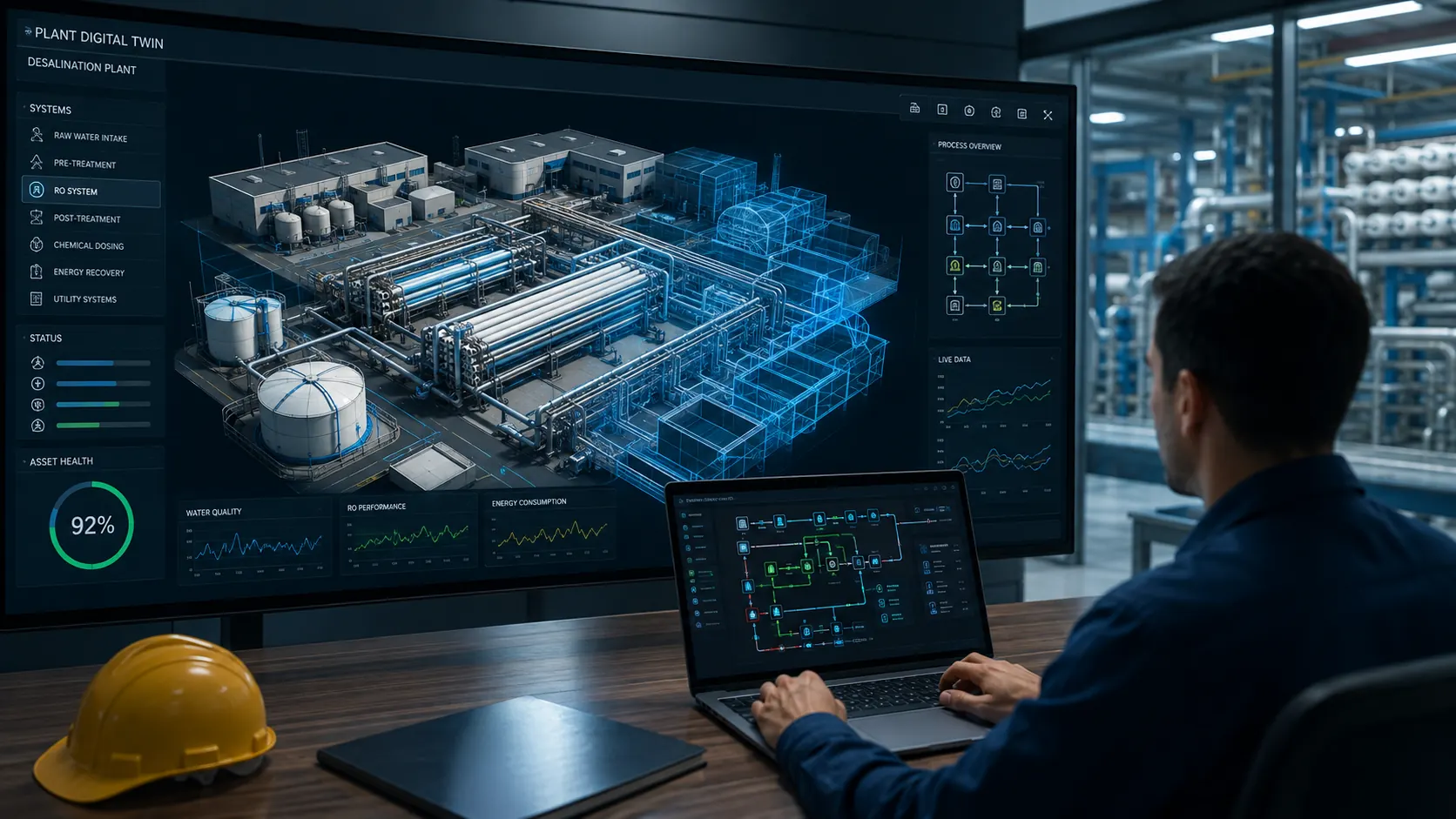 Digital twin training environment for plant operators